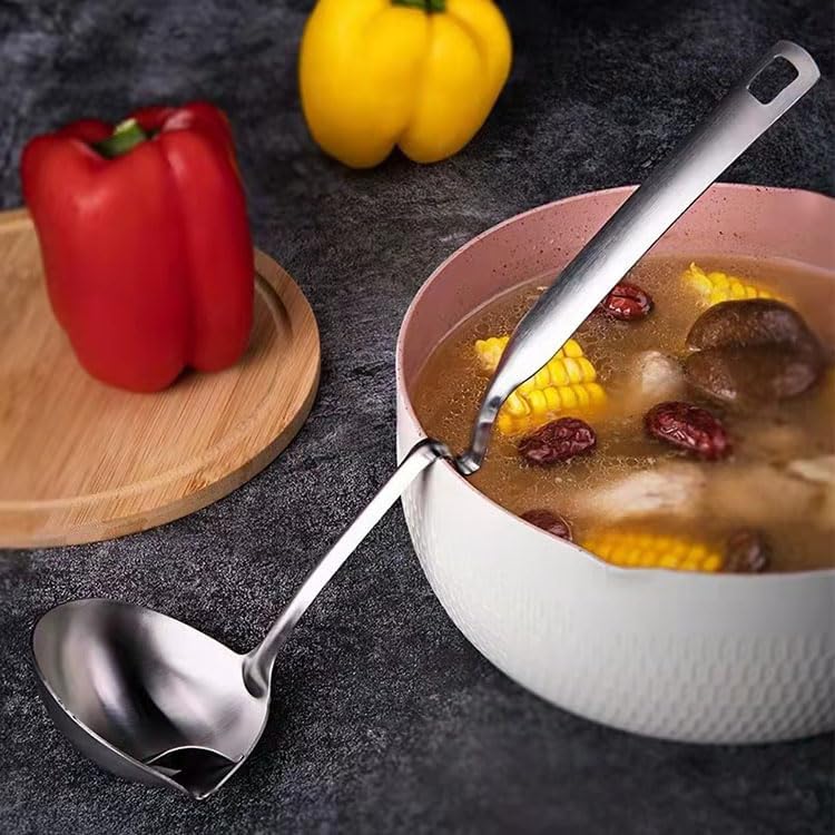Stainless Steel Oil Filter Spoon Efficient Food Skimmer for Hot Pot, Soup - 12.6 X 3.3in - Image 4