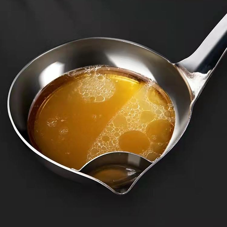 Stainless Steel Oil Filter Spoon Efficient Food Skimmer for Hot Pot, Soup - 12.6 X 3.3in - Image 5