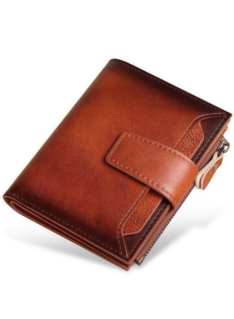 محفظة رجالية منقوشة قصيرة للأعمال التجارية بسيطة متعددة البطاقات وحامل بطاقات متعدد الوظائف - Image 1