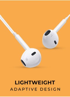 glassology In Ear Wired Earphones with 3.5mm Jack and Mic (White)  - Image 5