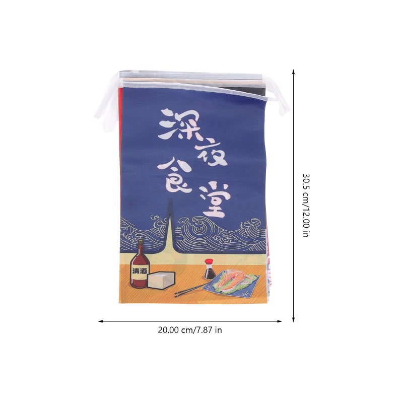 🏠 طقم زينة شنق على شكل أعلام يابانية بأسلوب ديكور المكتب متعدد الألوان مقاس ٣٠ ٥ في ٢٠ سم مجموعة واحدة - Image 3