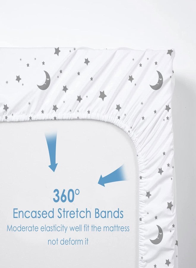 Beberoad Love 2 Pack Baby Changing Pad Covers Set Changing Table Sheets for Boys and Girls, 100% Cotton Soft Diaper Changing Pad Cover-Elastic Washable, White, 32 x 18 x 6 Inches - Image 4