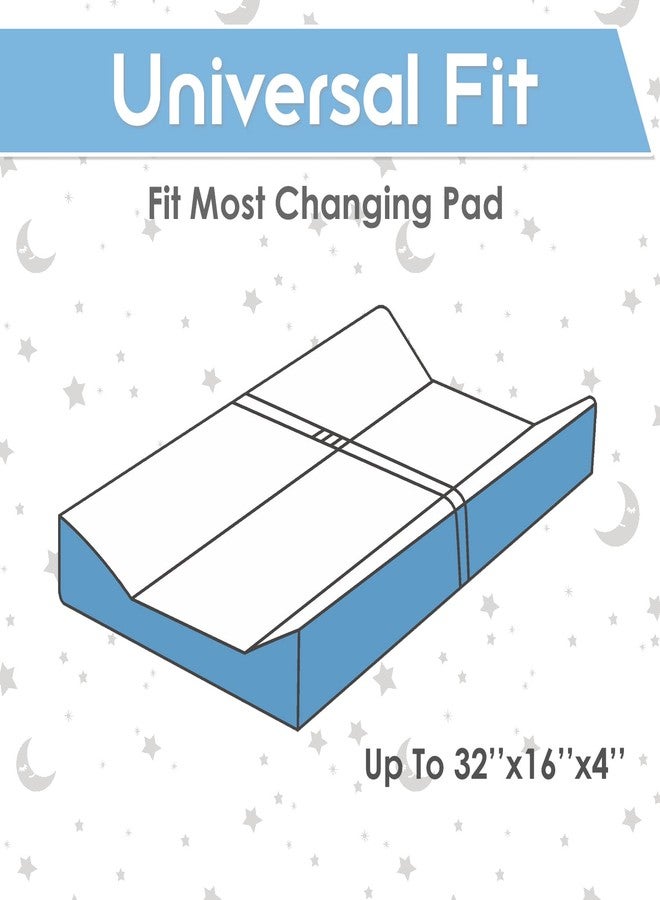 Beberoad Love 2 Pack Baby Changing Pad Covers Set Changing Table Sheets for Boys and Girls, 100% Cotton Soft Diaper Changing Pad Cover-Elastic Washable, White, 32 x 18 x 6 Inches - Image 2