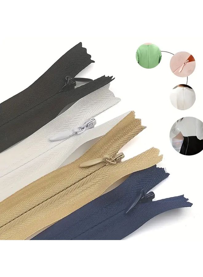 330 Navy 40cm 15 57in Nylon Invisible Zippers 10pcs for Sewing Crafts and Clothing Repairs - Image 5