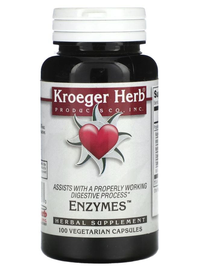 Kroeger Herb Co Enzymes 100 Vegetarian Capsules