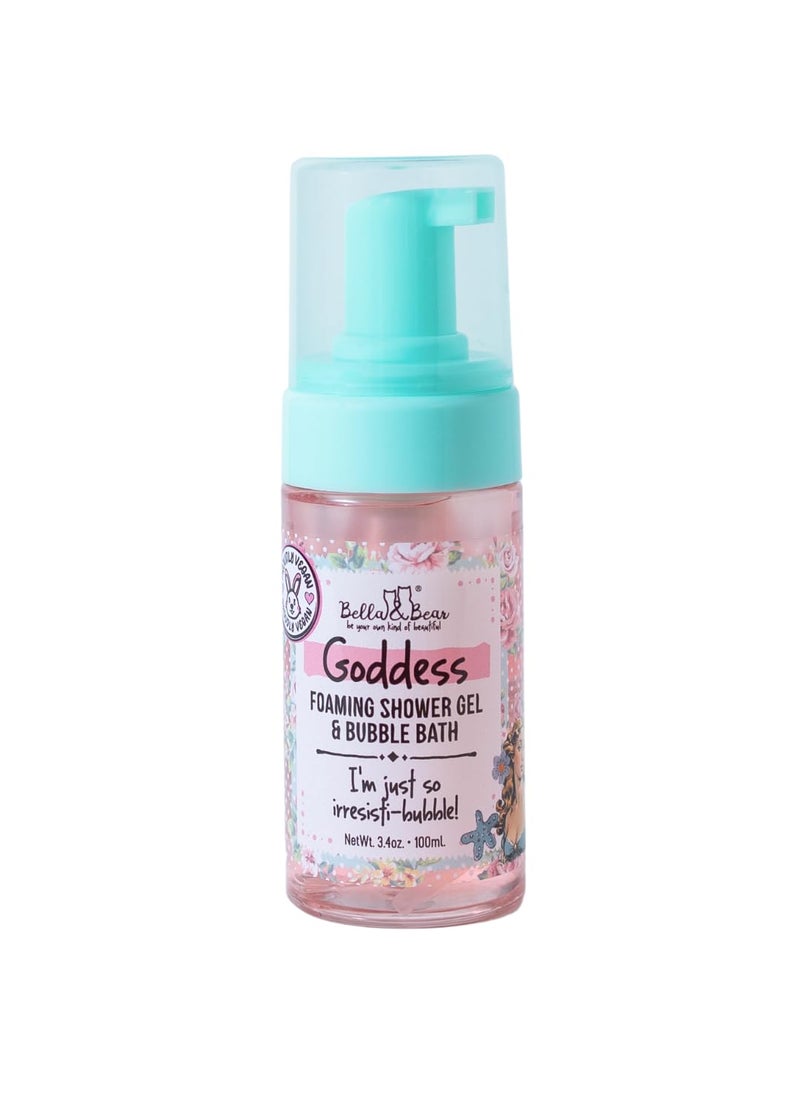 Bella and Bear Bella  Bear Goddess Tropical Foaming Shower Gel  Bubble Bath Travel Size Mini  34 oz 