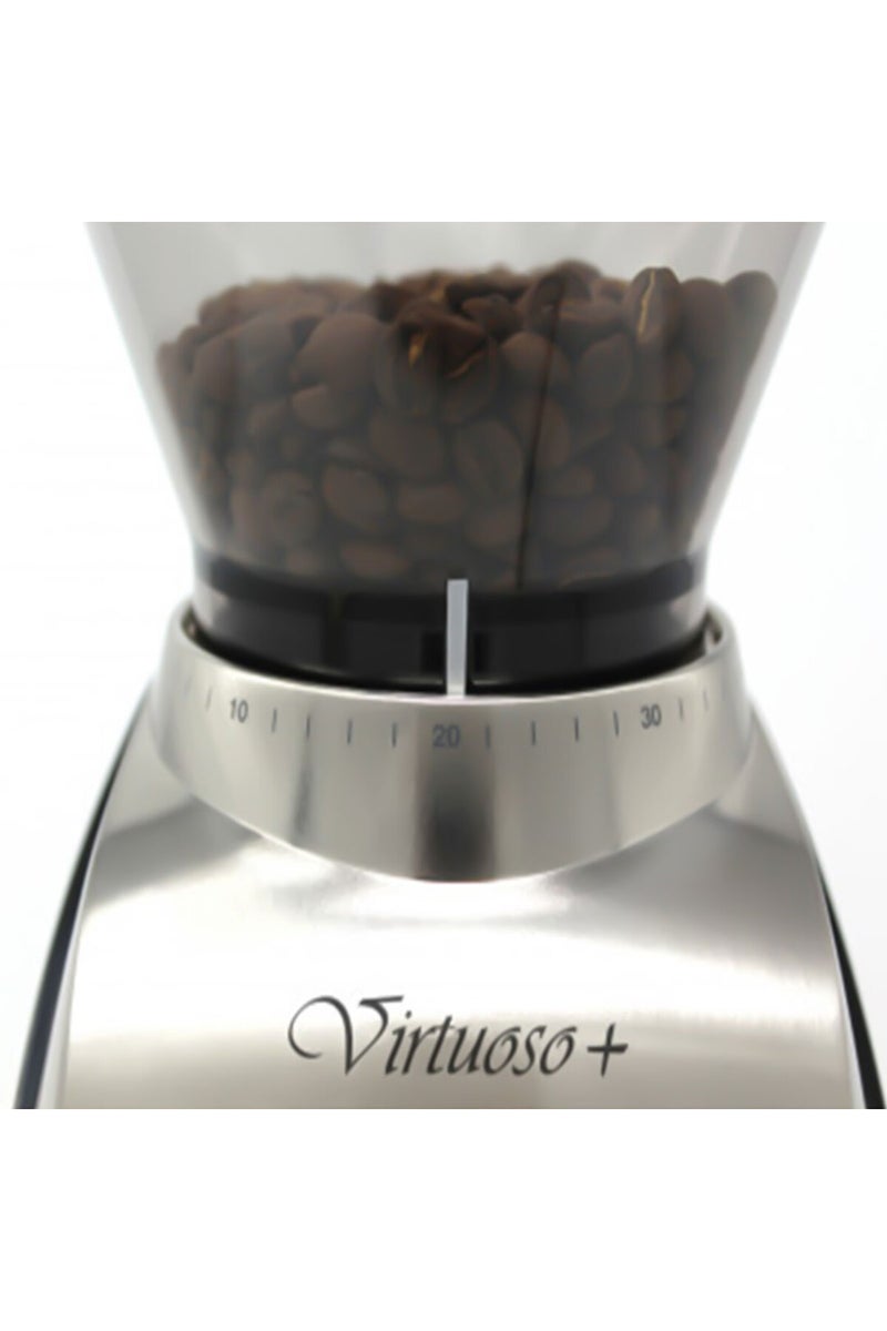 Baratza Virtuoso+ coffee grinder with 40 grind settings, 40mm stainless burr, digital timer, and 230g capacity - Image 2
