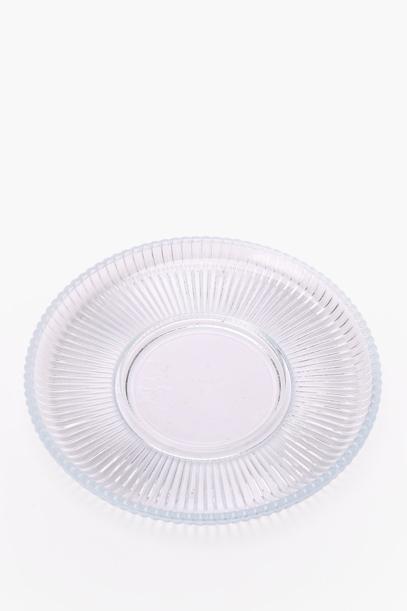 Carina Ribbed Glass Cup & Saucer Set  - Image 2