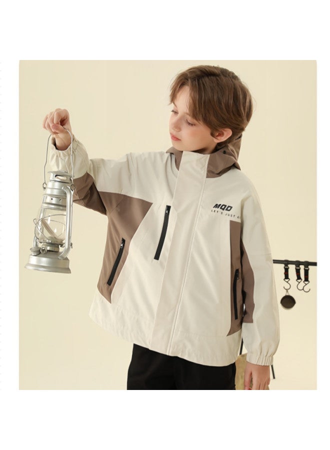 MQD Autumn And Winter Windproof And Cold-resistant Windbreaker With Hood, Unisex Jacket For Adults And Older Children, 3-in-1 Outdoor Workwear Coat - Image 3