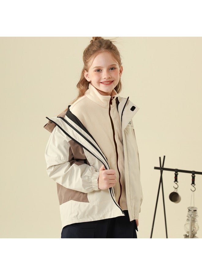 MQD Autumn And Winter Windproof And Cold-resistant Windbreaker With Hood, Unisex Jacket For Adults And Older Children, 3-in-1 Outdoor Workwear Coat - Image 2