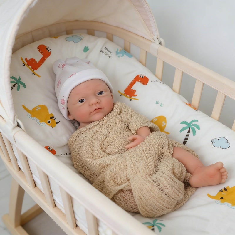 Mire & Mire Reborn Baby Dolls 12" Girl Micro Preemie Full Body Silicone Newborn Realistic Open Eyes Doll - Image 3