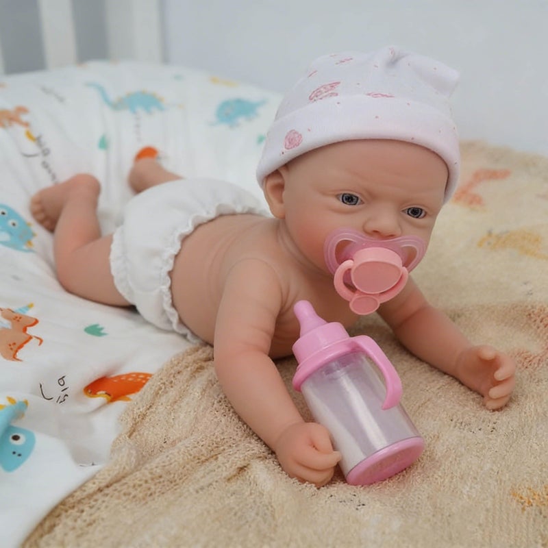 Mire & Mire Reborn Baby Dolls 12" Girl Micro Preemie Full Body Silicone Newborn Realistic Open Eyes Doll - Image 1