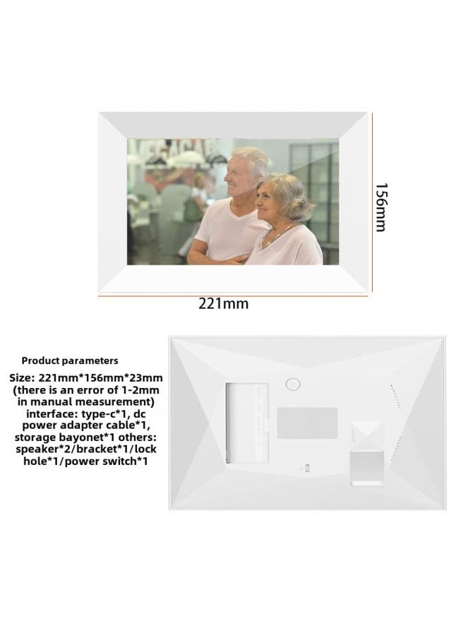 Cloud Photo Frame WiFi Digital Photo Frame APP Remote Transfer Photo Video Smart Touch Auto Loop Player-Color:【16gb】 8inch Cloud Photo Frame White  - Image 1