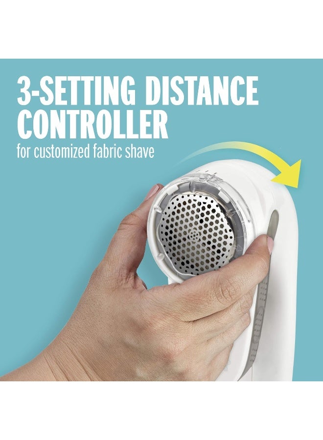CONAIR Conair Fabric Shaver and Lint Remover, Rechargeable Portable Fabric Shaver, White  - Image 4