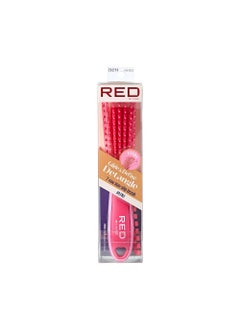 Red by Kiss Glide  Define NonSlip Detangling Brush for Natural Hair Scalp Care Hair Travel size Heat Resistant Bristles Works Well with Blow Dryer
