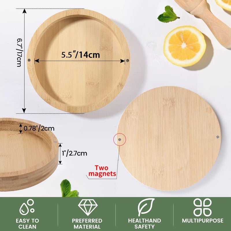 Koeus Margarita Salt Rimmer Set with Lid - Bamboo Salt Rimmer for Cocktails - Bar Party Glass Rimmering for Drinks, Cocktail Sugar Rimmer, Margarita Salt Container for Bar Salt and Sugar Rimmer Spice Box - Image 4