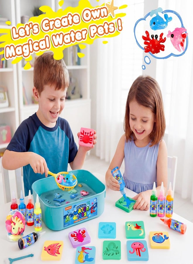 URMYWO Magic Water Elf Toy Kit for Kids, Aqua Fairy Magic Gel Water Pets, 12 Gels & 10 Molds, DIY Squishy Maker Set, Create Your Own Squishies Sensory Toys Crafts, Easter Gifts for Boys & Girls Ages 4+ - Image 4