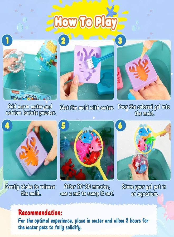 URMYWO Magic Water Elf Toy Kit for Kids, Aqua Fairy Magic Gel Water Pets, 12 Gels & 10 Molds, DIY Squishy Maker Set, Create Your Own Squishies Sensory Toys Crafts, Easter Gifts for Boys & Girls Ages 4+ - Image 2