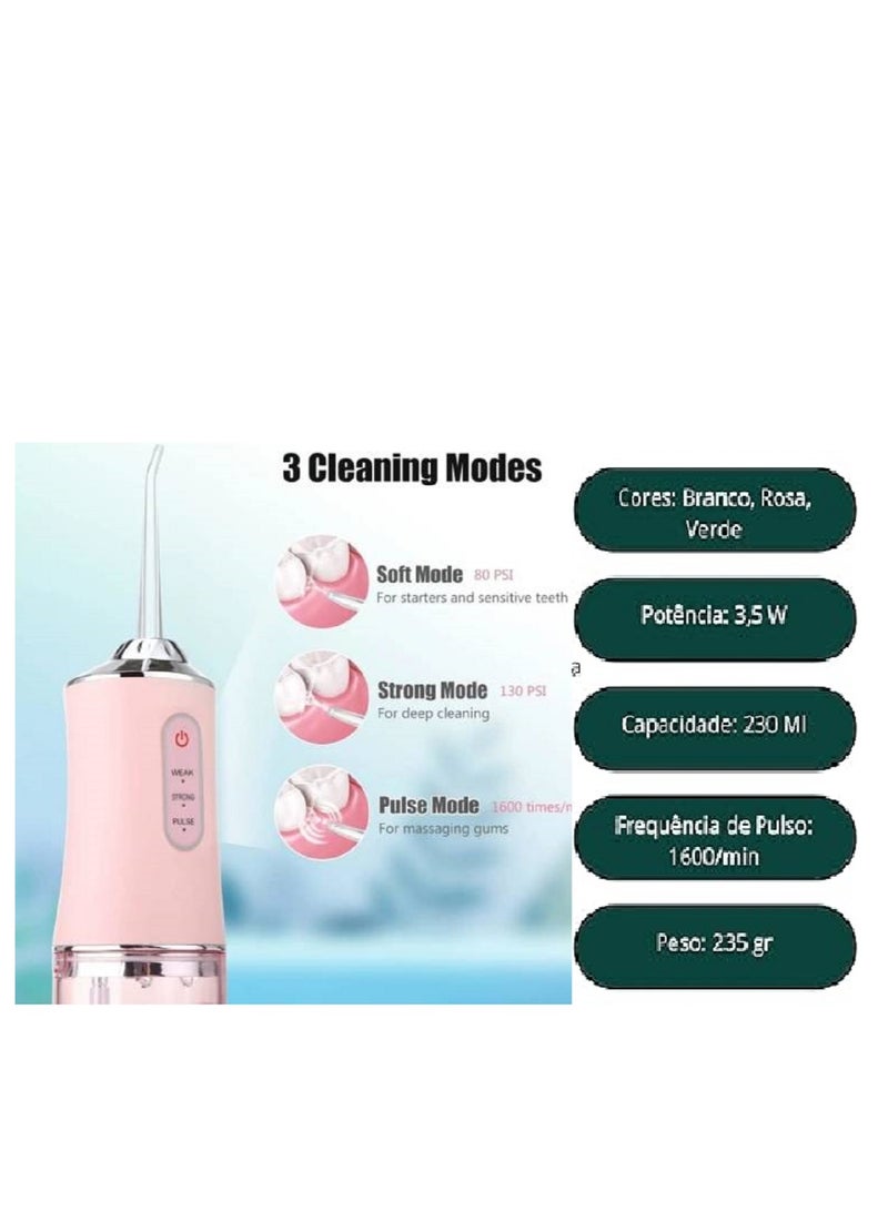 For the beauty of your smile, water flosser, cordless water dental flosser for oral hygiene with 3 cleaning modes (multi-color)