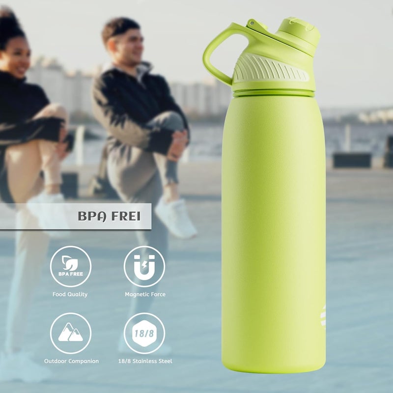 FjBottle Stainless Steel Water Bottle 600ml/800ml/1L/1.5L with Magnetic Lid, BPA Free Insulated Water Bottle, Sports Metal Water Bottle Hot&Cold Drinks Vacuum Flask Leak-Proof for Gym, Work, Travel - Image 5