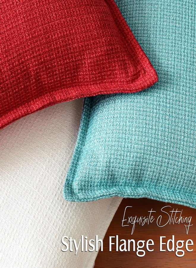 OTOSTAR Pack of 2 Cream Decorative Pillow Covers 14x14 Inch Soft Linen Texture Couch Throw Pillows Farmhouse Cushion Covers with Elegant Design for Sofa Bedroom Living Room Home Decor 35 x 35 CM - Image 5