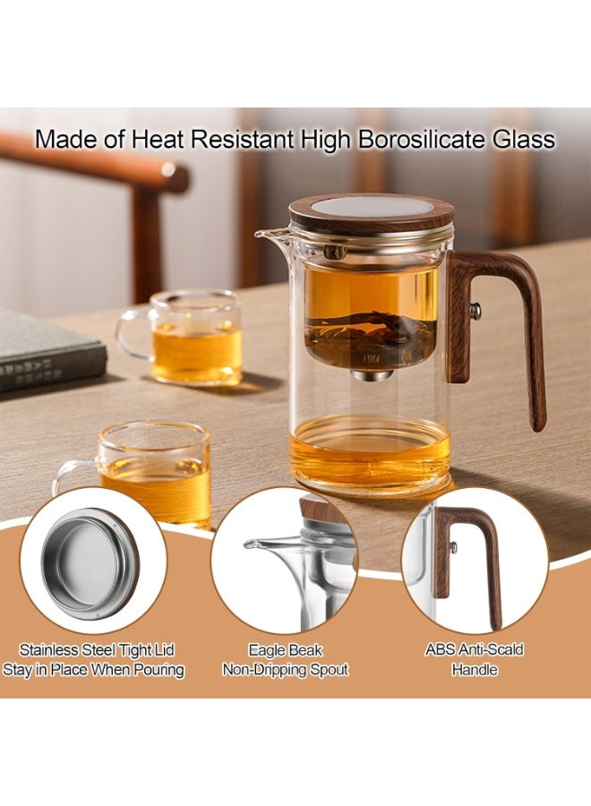 Magnetic Tea Pot, Enchanti TeaPot, Glass Teapot with Removable Infuser, Magnetic Loose Leaf Tea Steeper, Magic Witchcraft Tea Pot with Strainer for Water Separation, 20.3oz/600ml - Image 3