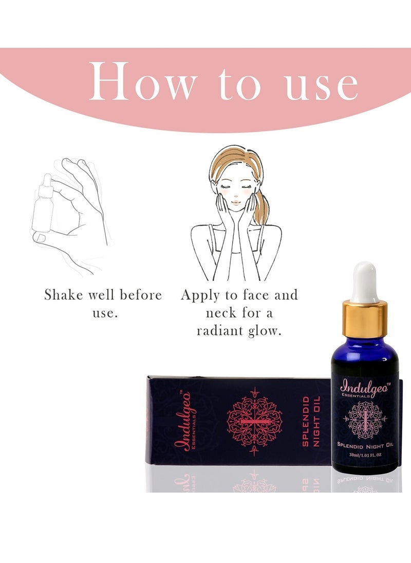 Indulgeo ESSENTIALS Indulgeo Essentials Splendid Night Oil for Face Anti Pigmentation Oil 30ml  - Image 3