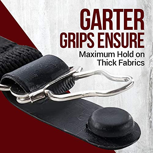 HOLD'EM Hold’Em Garter Grip Shirt Stays MADE IN USA Ultra Soft Plush Elastic with Durable Everlasting Garter Grips - Stirrup - Image 2