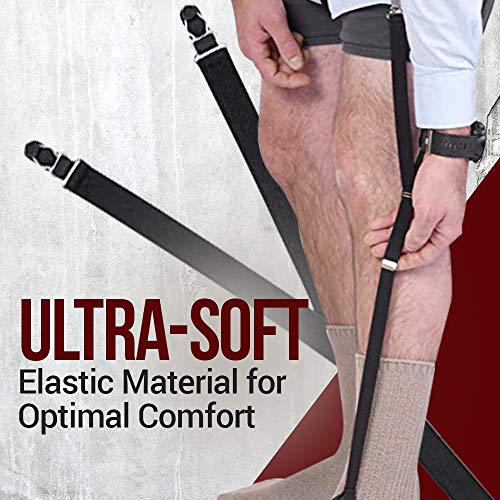 HOLD'EM Hold’Em Garter Grip Shirt Stays MADE IN USA Ultra Soft Plush Elastic with Durable Everlasting Garter Grips - Stirrup - Image 4