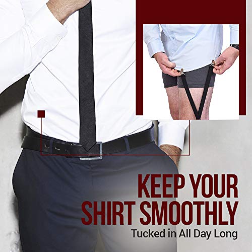 HOLD'EM Hold’Em Garter Grip Shirt Stays MADE IN USA Ultra Soft Plush Elastic with Durable Everlasting Garter Grips - Stirrup - Image 3