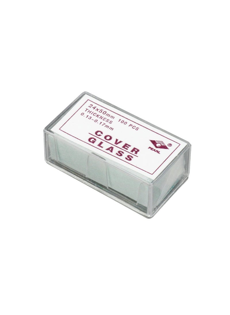 AmScope AmScope Microscope Glass Cover Slides Coverslips of 100 Pieces PreCleaned 24mm x 50mm CS24X50100  - Image 2