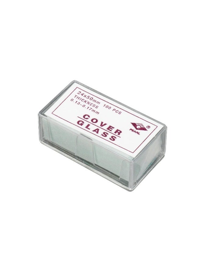 AmScope AmScope Microscope Glass Cover Slides Coverslips of 100 Pieces PreCleaned 24mm x 50mm CS24X50100  - Image 1