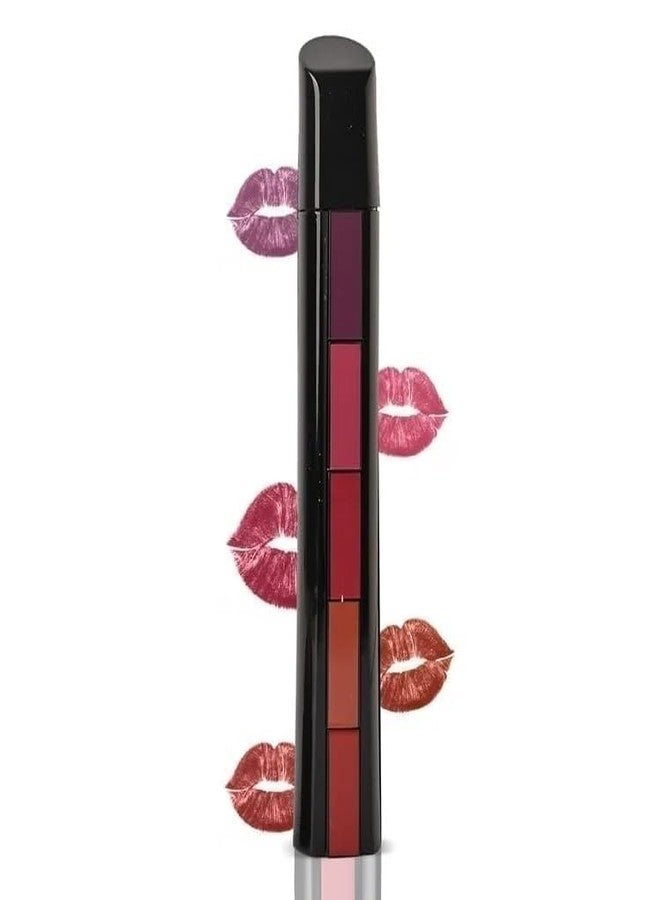LESIGE 5 in 1 Lipstick 7.5gm - Five Shades in One -long Lasting, Matte Finish - Non Drying Formula With Intense Color Payoff - Compact & Easy to Use (Multicolor) - Image 1