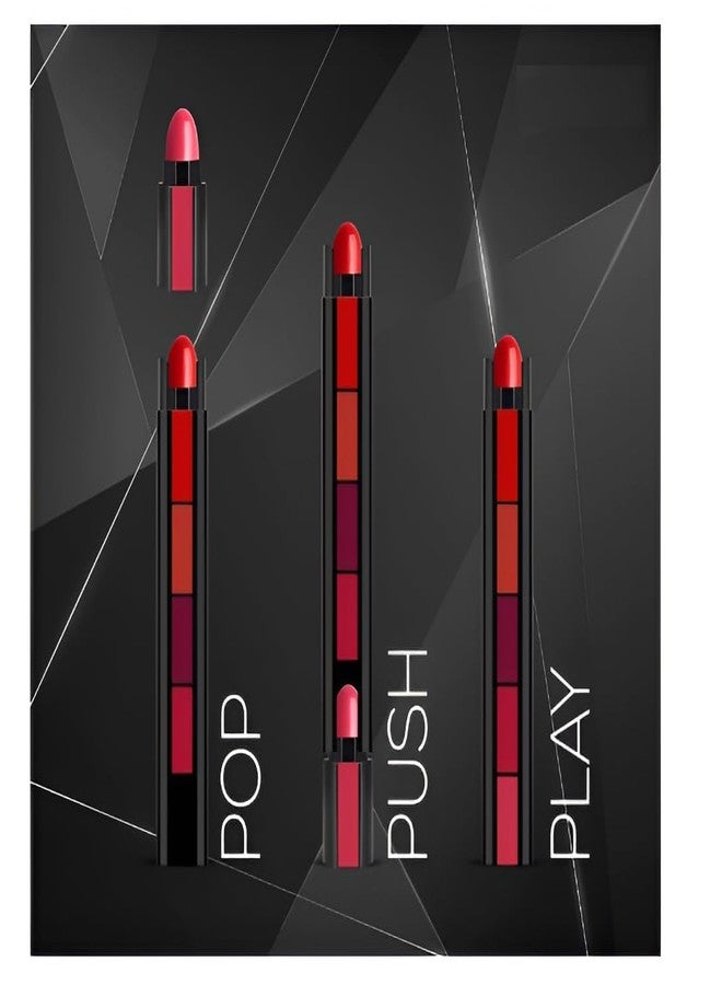 LESIGE 5 in 1 Lipstick 7.5gm - Five Shades in One -long Lasting, Matte Finish - Non Drying Formula With Intense Color Payoff - Compact & Easy to Use (Multicolor) - Image 5