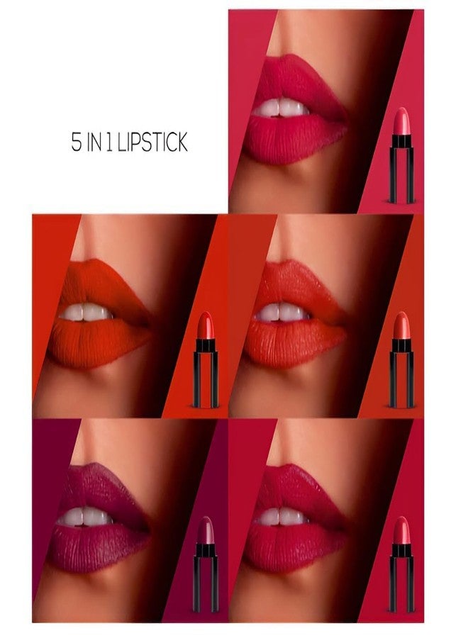 LESIGE 5 in 1 Lipstick 7.5gm - Five Shades in One -long Lasting, Matte Finish - Non Drying Formula With Intense Color Payoff - Compact & Easy to Use (Multicolor) - Image 3