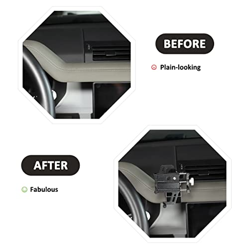 YIWANG Alumium Alloy Dashboard Side Mobile Phone Holder Trim for Land Rover Defender 90 110 2020-2022 Car Accessories (Style I) - Image 2