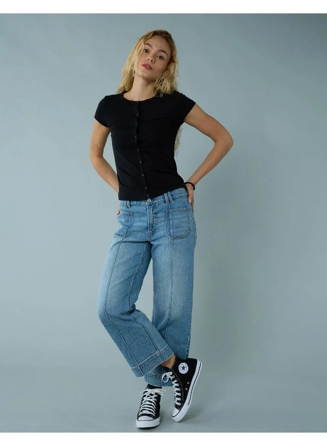 American Eagle AE Button-Up T-Shirt
