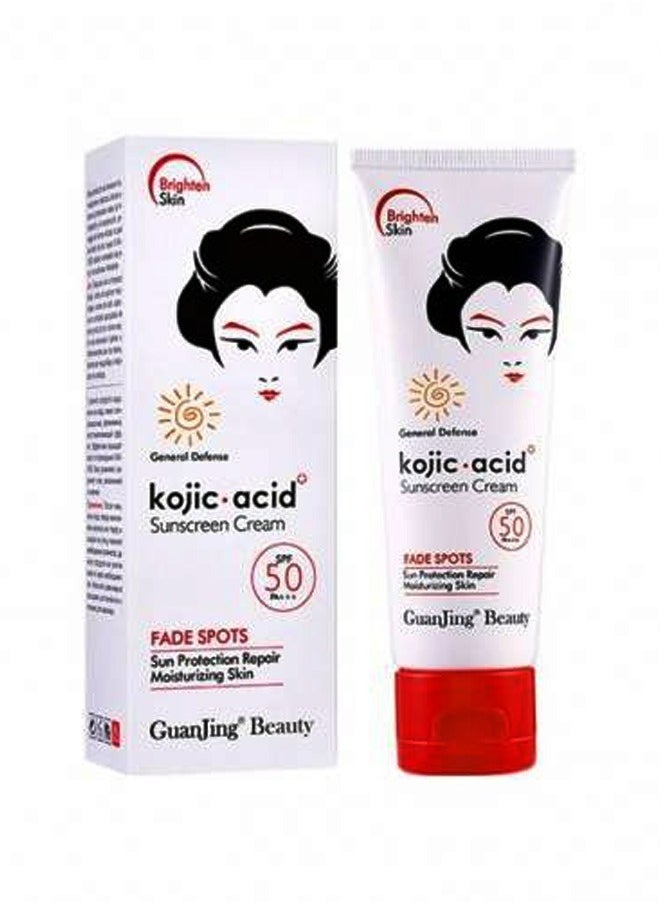 GuanJing Beauty Kojic Acid Sunscreen Cream SPF50 80g  - Image 1