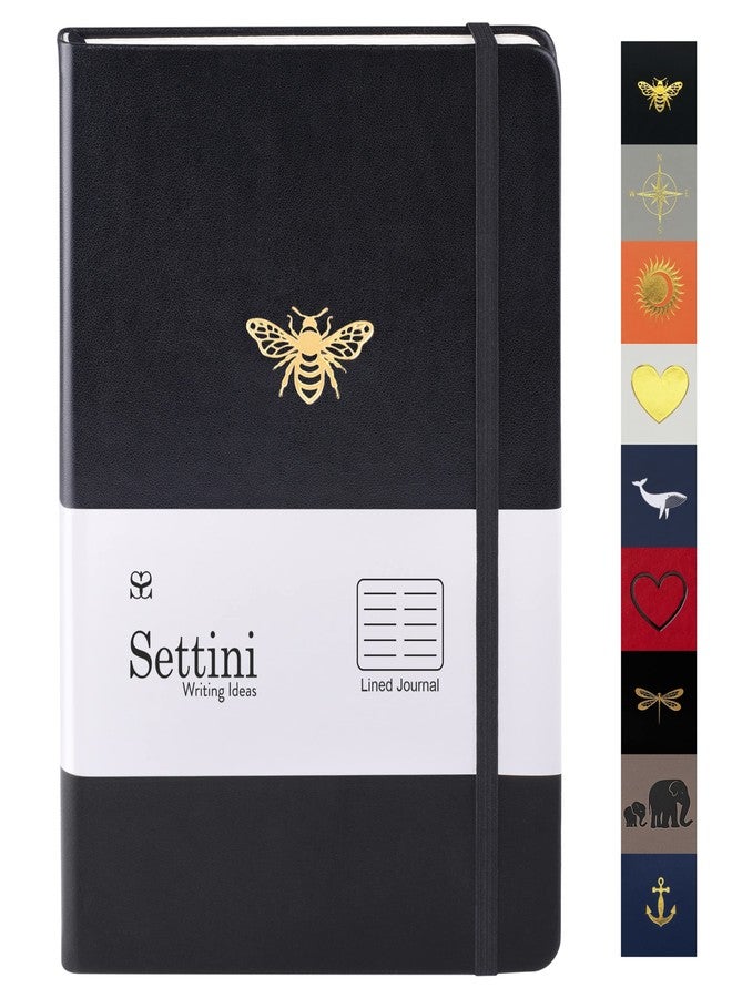 SETTINI Lined Journal, Ideal for Journaling - A5 Vegan Leather Notebook, 192 Archival-Quality Pages, QuillEase Bleed-Free Paper, Inner Pocket & Bookmark - White Heart - Image 1