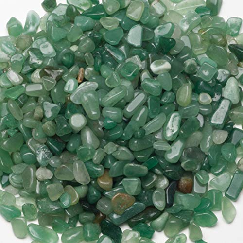 Cherry Tree Collection 1/2 Pound Polished Tumbled Gemstone Chips, Pebbles, Crystal Chips Bulk for Jewelry Making, Healing, Plants, Succulents, Aquariums, Decoration, Chakra (Green Aventurine) - Image 1
