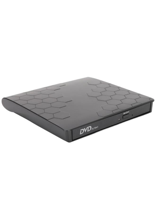 Thoraya - External DVD, CD Portable External Ultra-thin Burner Optical Drive CD, RW, DVD, RW Disc Duplicator Compatible with Mac MacBook Pro Air iMac and Laptops - Image 1