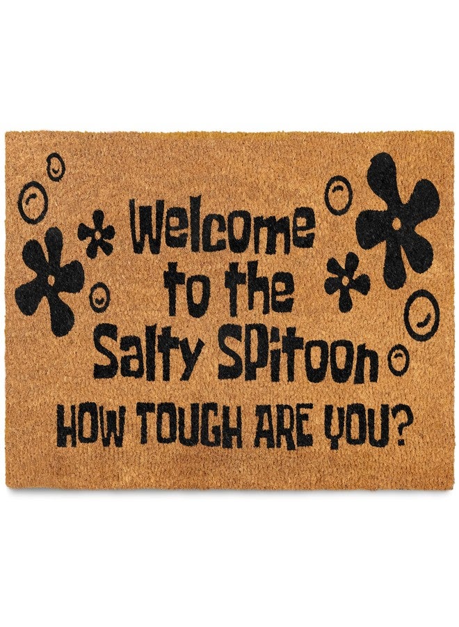 ماين إيفنت سجادة باب MAINEVENT Welcome to The Salty Spittoon مقاس 30 × 17 بوصة، سجادة باب Salty Spittoon للديكور الخارجي المغطى، سجادة ترحيب، هدية مضحكة للعباقرة، ديكورات غريبة، ديكورات غريبة - Image 1