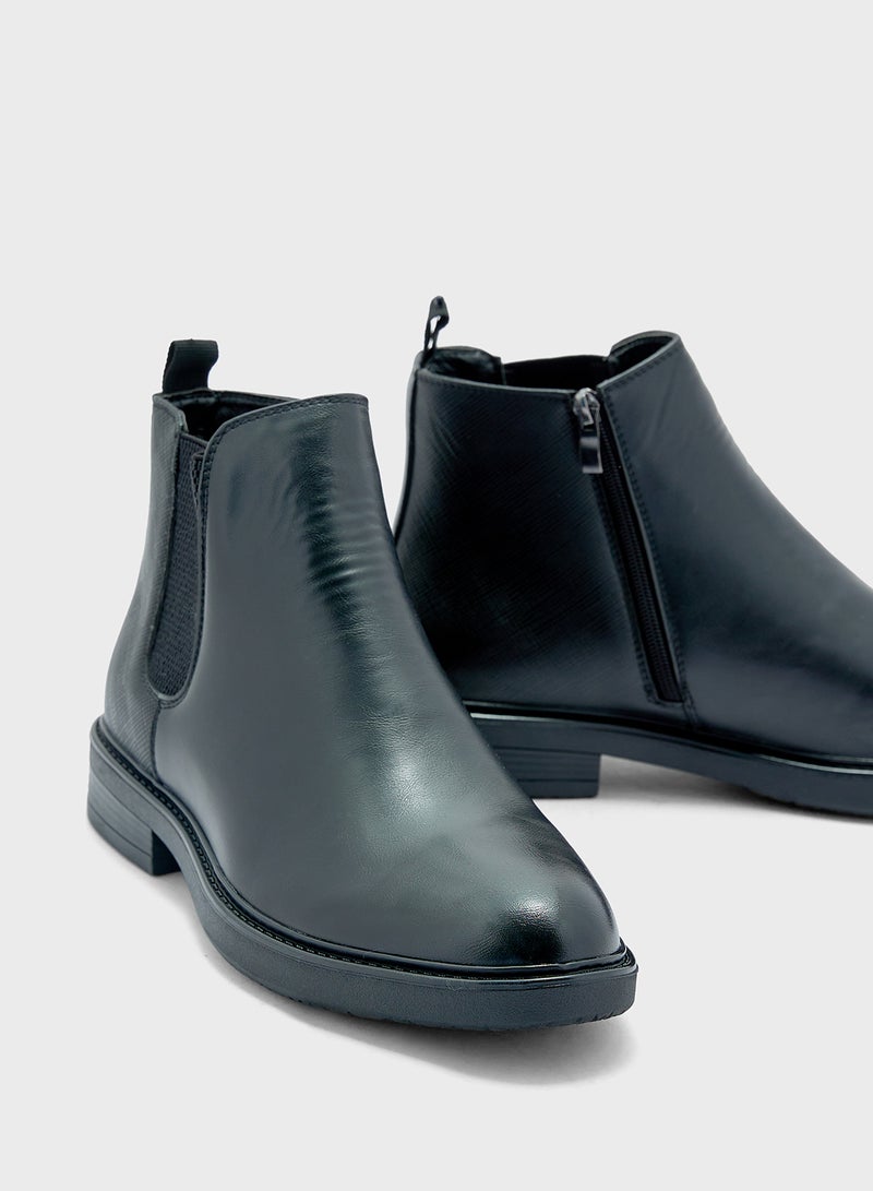 Robert Wood Safiano Texture Formal Boots - Image 4