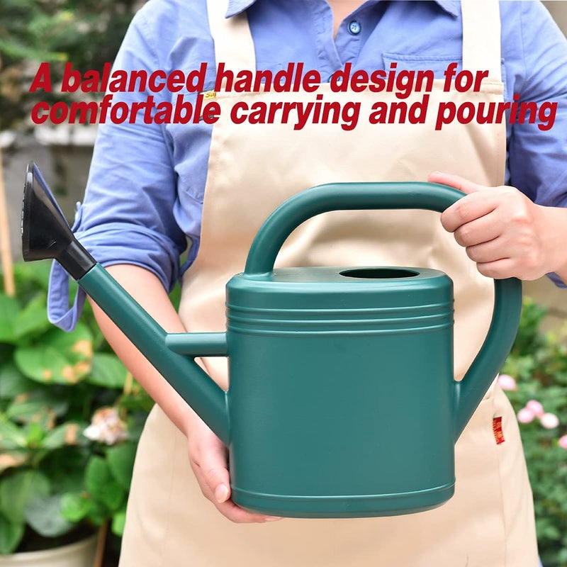 NERUB Watering Can 1 Gallon for Garden, Indoor Plants, Outdoor Plant House Flower, Large Long Spout with Sprinkler Head (Grey) - Image 5