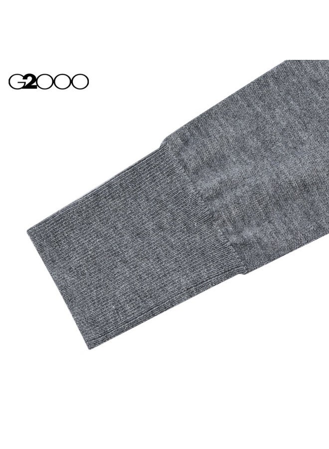 G2000 [sheep Wool Blend] Comfortable Long-sleeve Knit Sweater, Same Style As In Shopping Malls, For Autumn And Winter, Dark Gray, Size M - Image 3