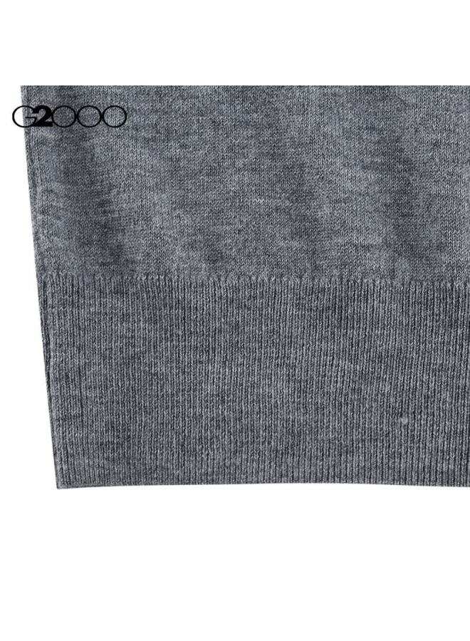 G2000 [sheep Wool Blend] Comfortable Long-sleeve Knit Sweater, Same Style As In Shopping Malls, For Autumn And Winter, Dark Gray, Size M - Image 4