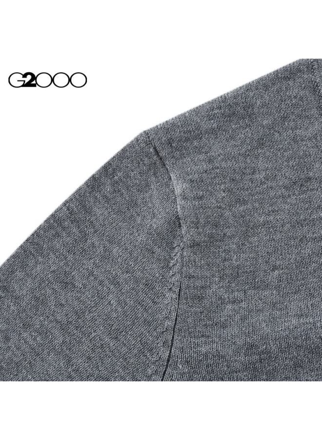 G2000 [sheep Wool Blend] Comfortable Long-sleeve Knit Sweater, Same Style As In Shopping Malls, For Autumn And Winter, Dark Gray, Size M - Image 2