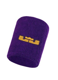 Ant Stretchy & Sweat Absorbing Sports Breathable Wristband for Men and Women, Shock-Proof Wristband Running Sports Protective Gear for Tennis Basketball Running Gym Working Out Purple  - Image 1