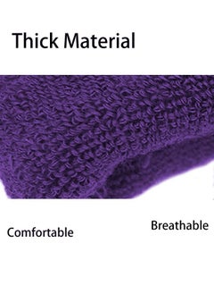Ant Stretchy & Sweat Absorbing Sports Breathable Wristband for Men and Women, Shock-Proof Wristband Running Sports Protective Gear for Tennis Basketball Running Gym Working Out Purple  - Image 4