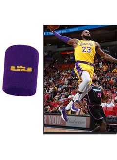 Ant Stretchy & Sweat Absorbing Sports Breathable Wristband for Men and Women, Shock-Proof Wristband Running Sports Protective Gear for Tennis Basketball Running Gym Working Out Purple  - Image 3